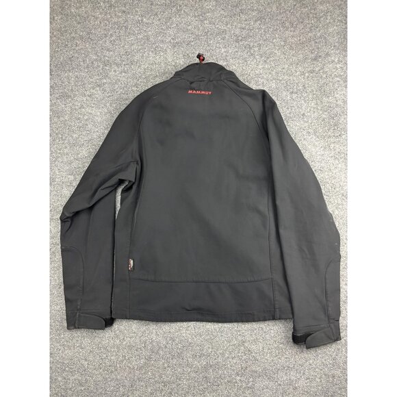 Mammut Softshell Jacket Mens Large Black Schoeller WB-400 Zip Pockets Hiking - Picture 6 of 7